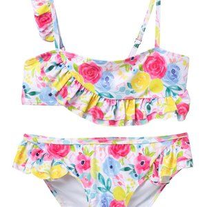 Juicy Couture Floral Ruffle 2-Piece  Swimsuit